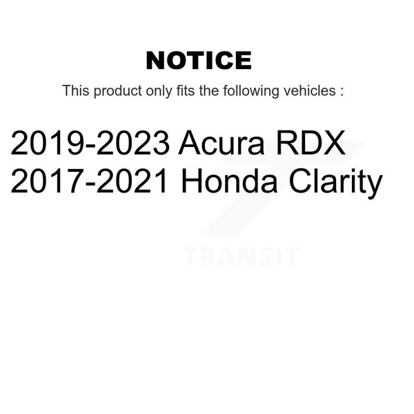 Rear Coated Drilled Slotted Disc Brake Rotors Pair For Acura RDX Honda Clarity